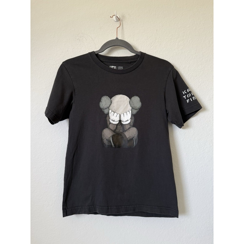 KAWS Tokyo First Companion x Uniqlo UT Black‎ Grey Tee - Men's Size XS